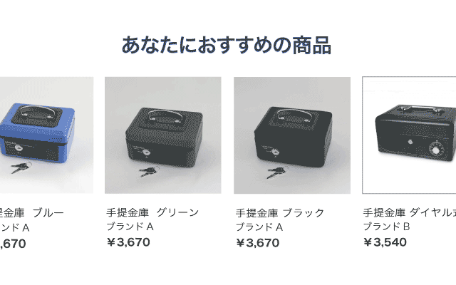 購買履歴やトレンドからおすすめ商品を提案