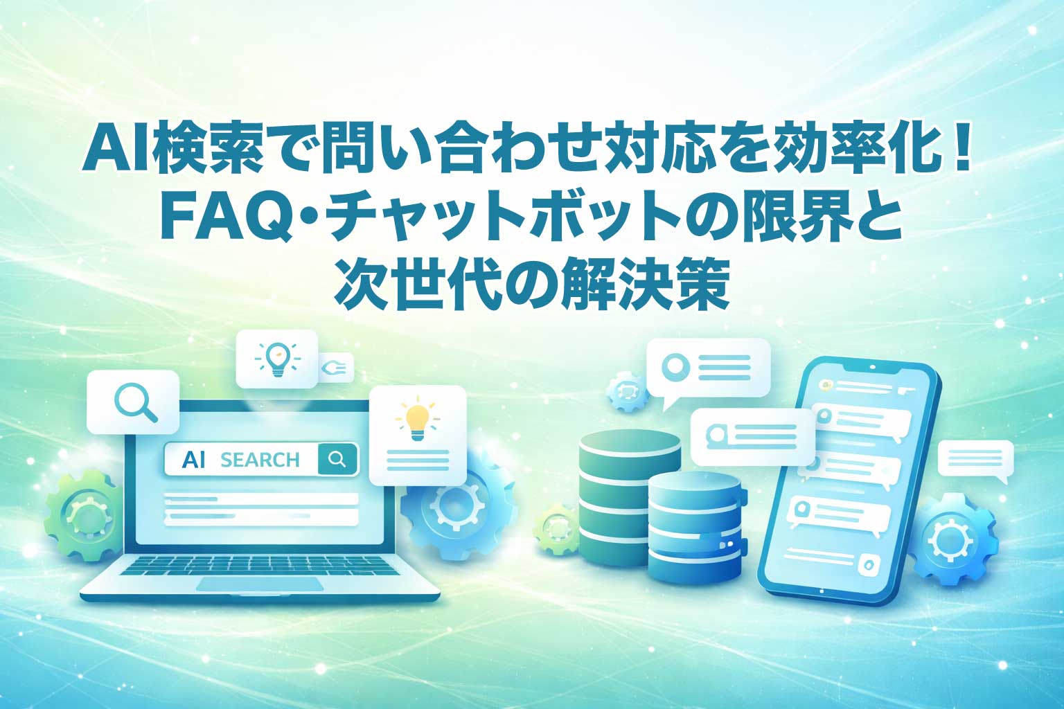 AI検索で問い合わせ対応を効率化!FAQ・チャットボットの限界と次世代の解決策